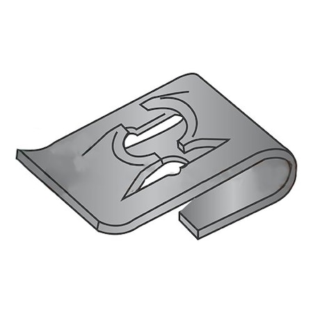 Newport Fasteners Spring Nut, #10-24, J Shape, Steel, Not Graded, Black Phosphate Finish, 2000 PK 660078